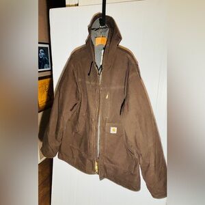 Carhartt Men's Dark Brown Hooded Performance Jacket